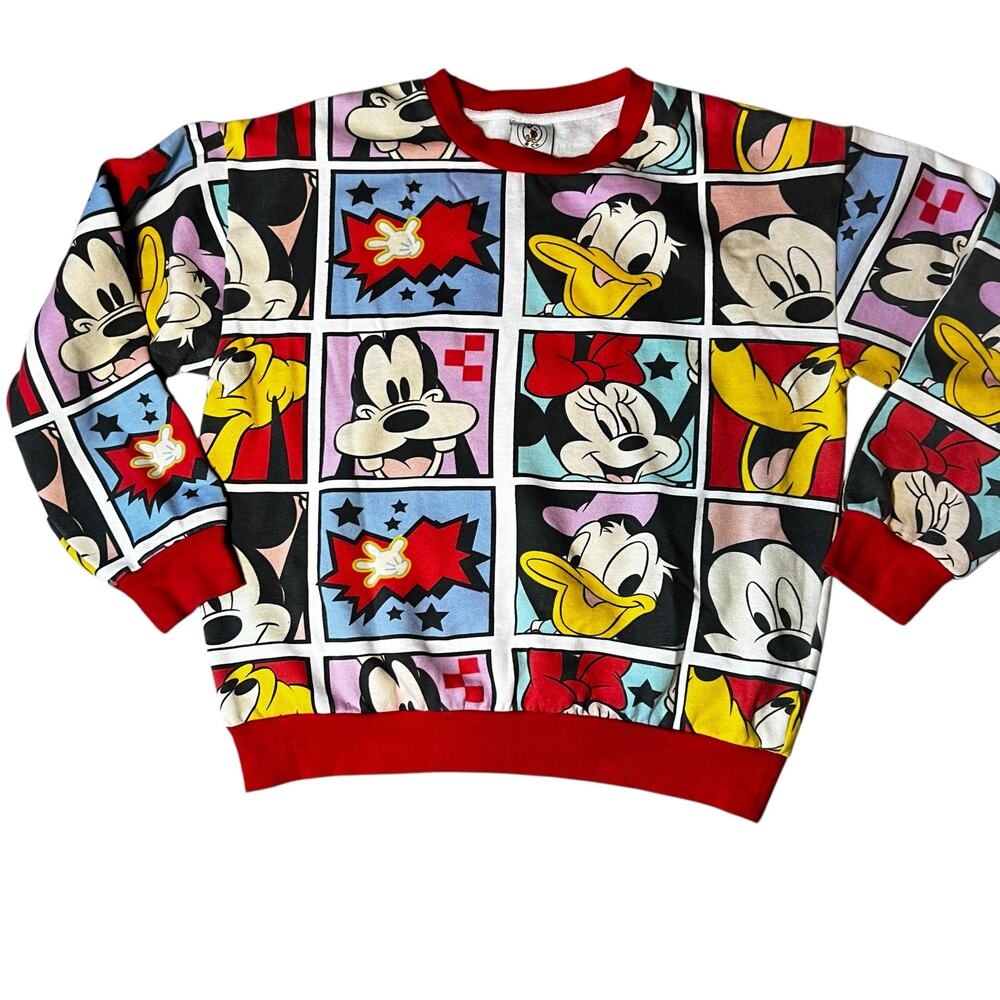 Disney Mickey & Co Mickey Mouse and Friends comic Sweatshirt  Crewneck Sz. Med